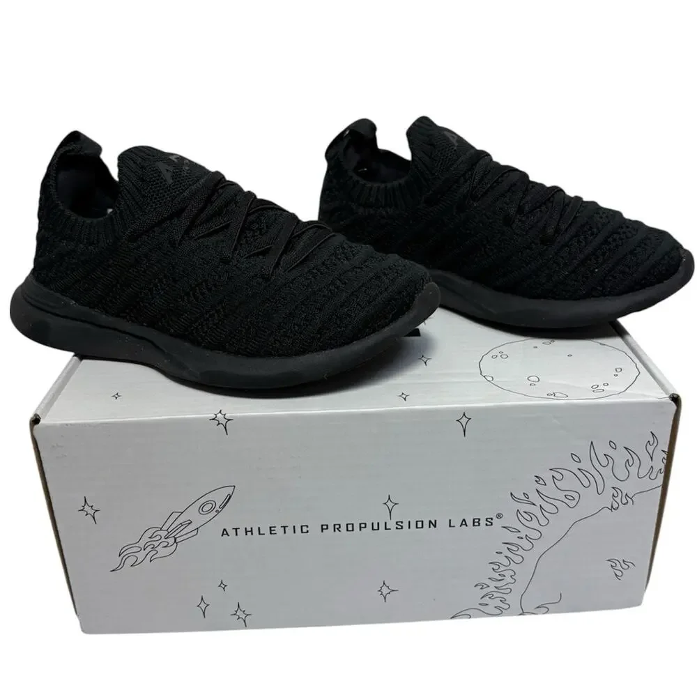 APL TechLoom Wave Kids Black Slip On Sneakers Size 10 Toddler Athleti‎